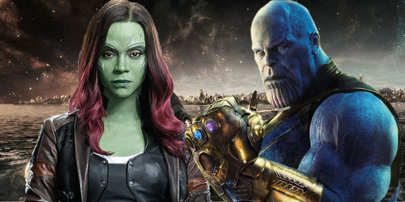 avengers infinity war thanos little gamora soul stone realm