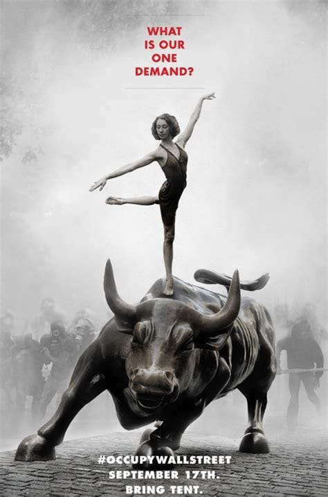 The Ballerina and the Bull, Adbusters poster - Occupy Wall Street - ZETEO