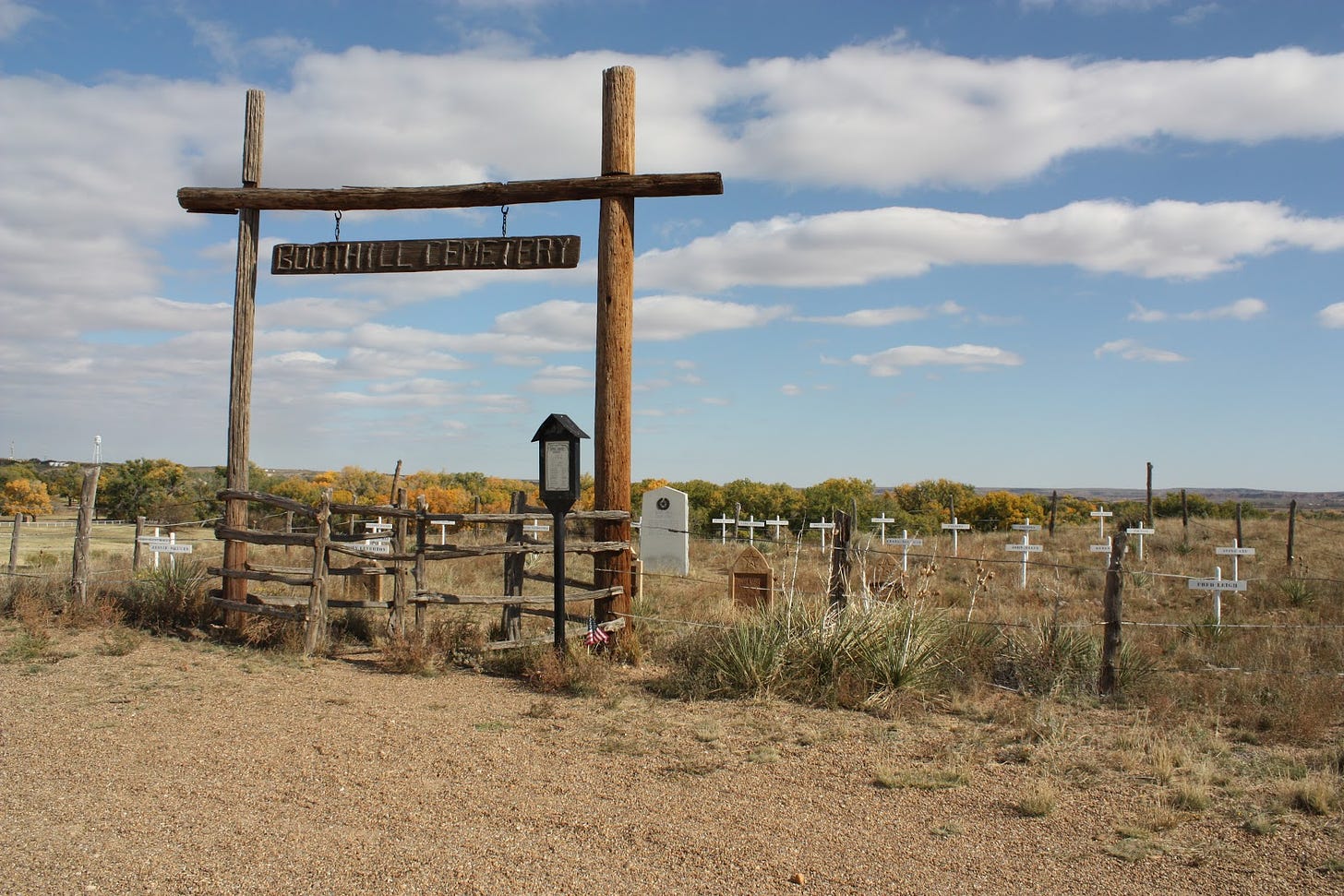 Entrance to Tascosa's boot hill cemetary