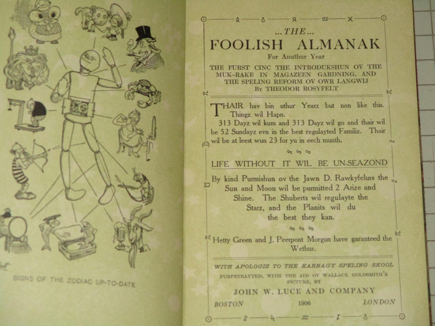 The Foolish Almanak (Almanac) For Another Year (1906): Very Good Hardcover  (1906) | rareviewbooks