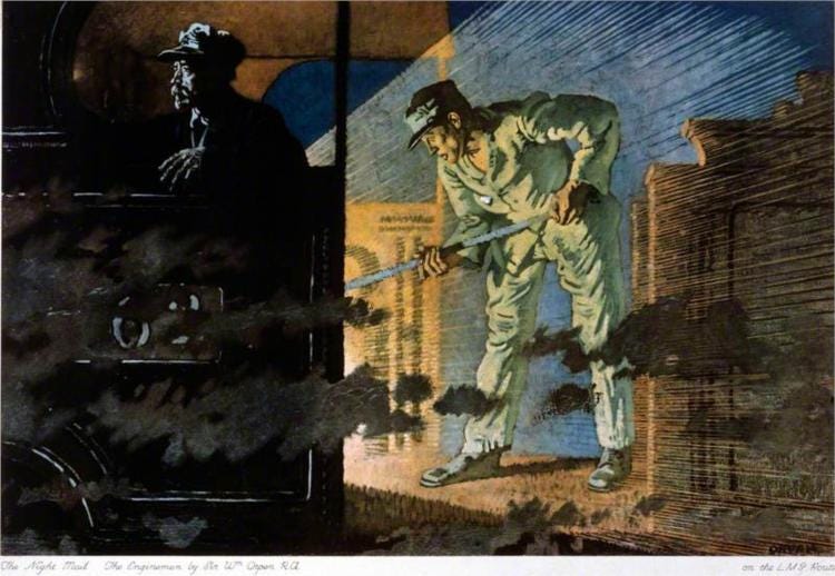 The Night Mail- The Engine Men, 1924 - William Orpen
