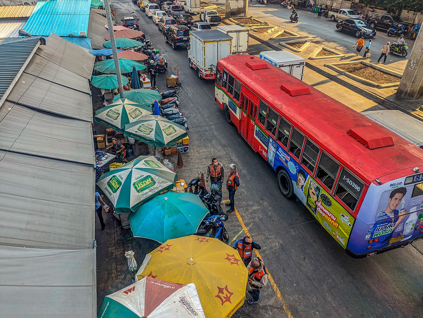 The market in the morning.