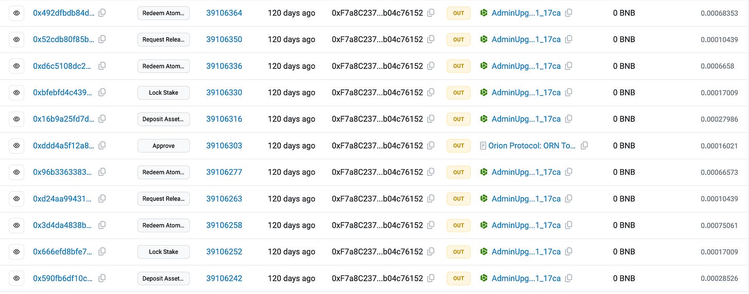 Pretransaction setup