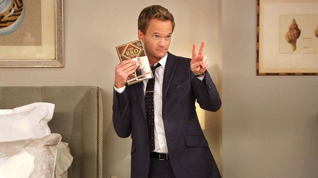 The Bro Code Book worn by Barney Stinson (Neil Patrick Harris) in How I Met  Your Mother S09E04 | Spotern