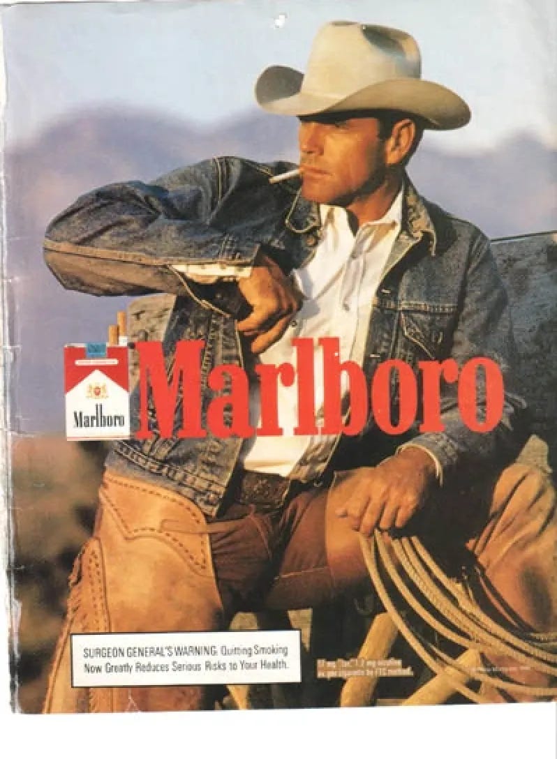 The Marlboro Man appeared in Philip Morris ads from 1954 to 1999.