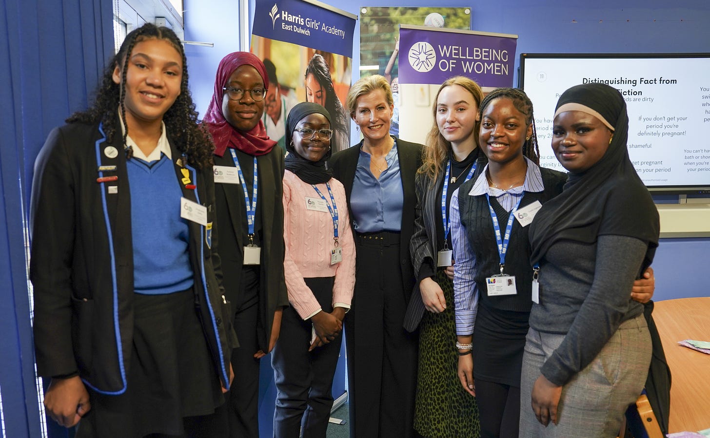 Duchess Sophie with pupils at Harris Girls’ Academy