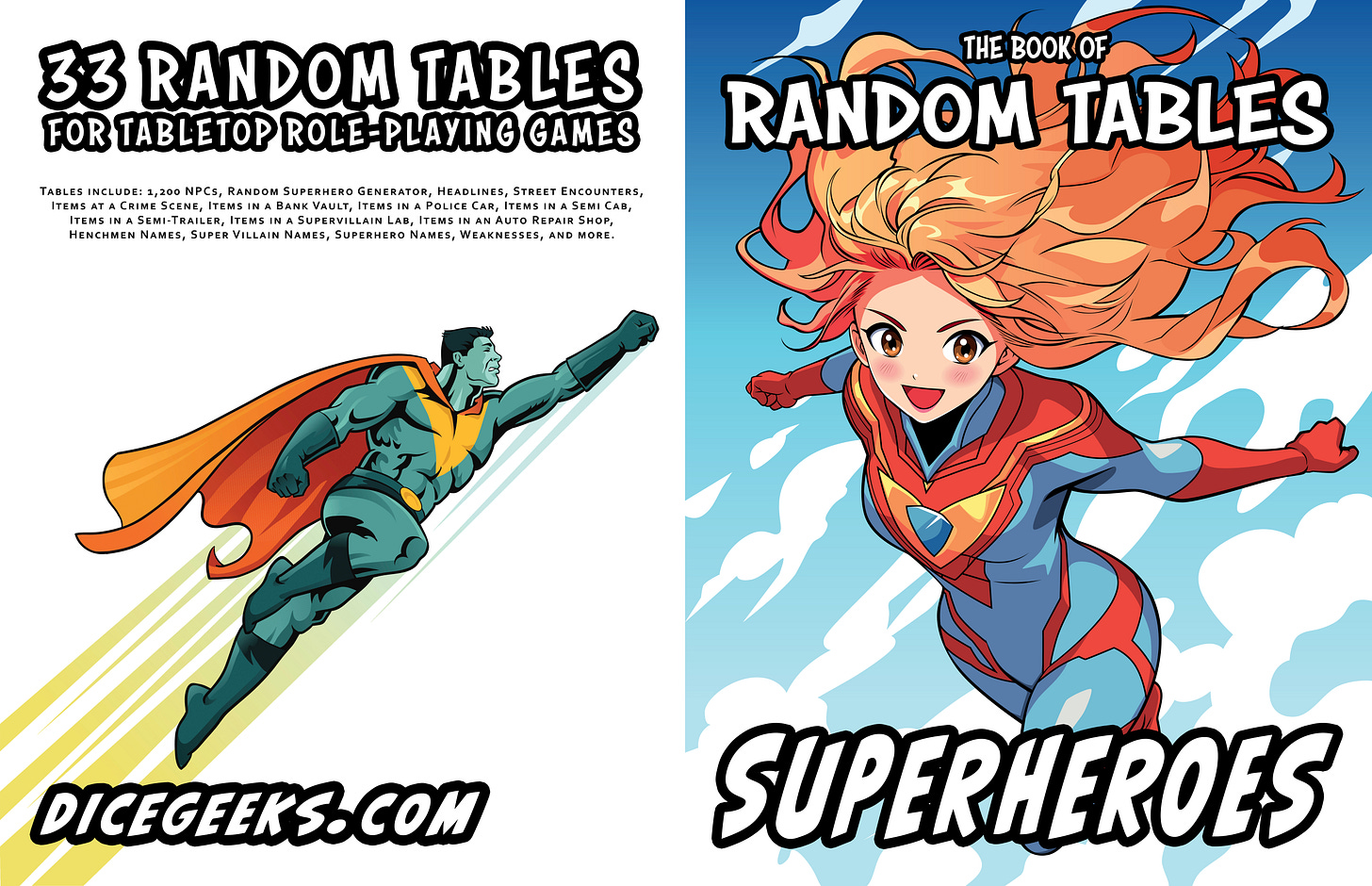 superhero rpg random tables