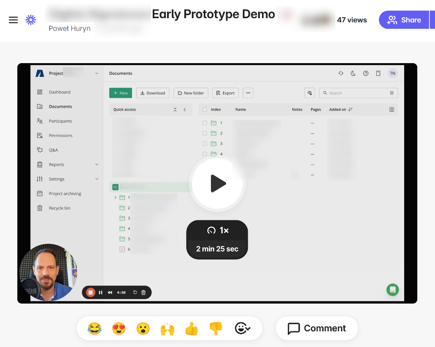 A short Loom recording for stakeholders