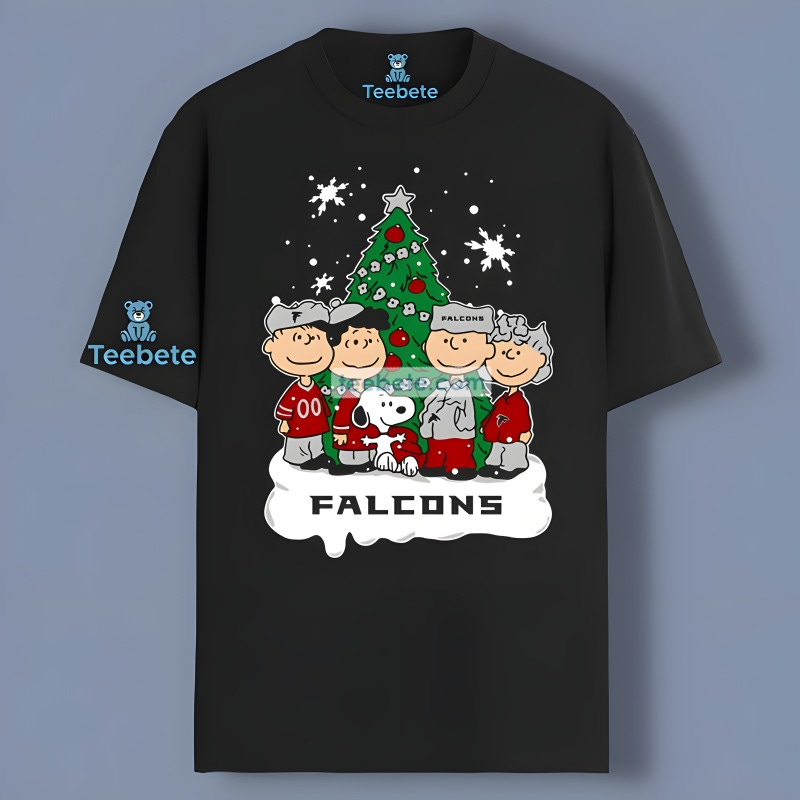 Snoopy Charlie Brown Christmas Tree Atlanta Falcons Shirt Design