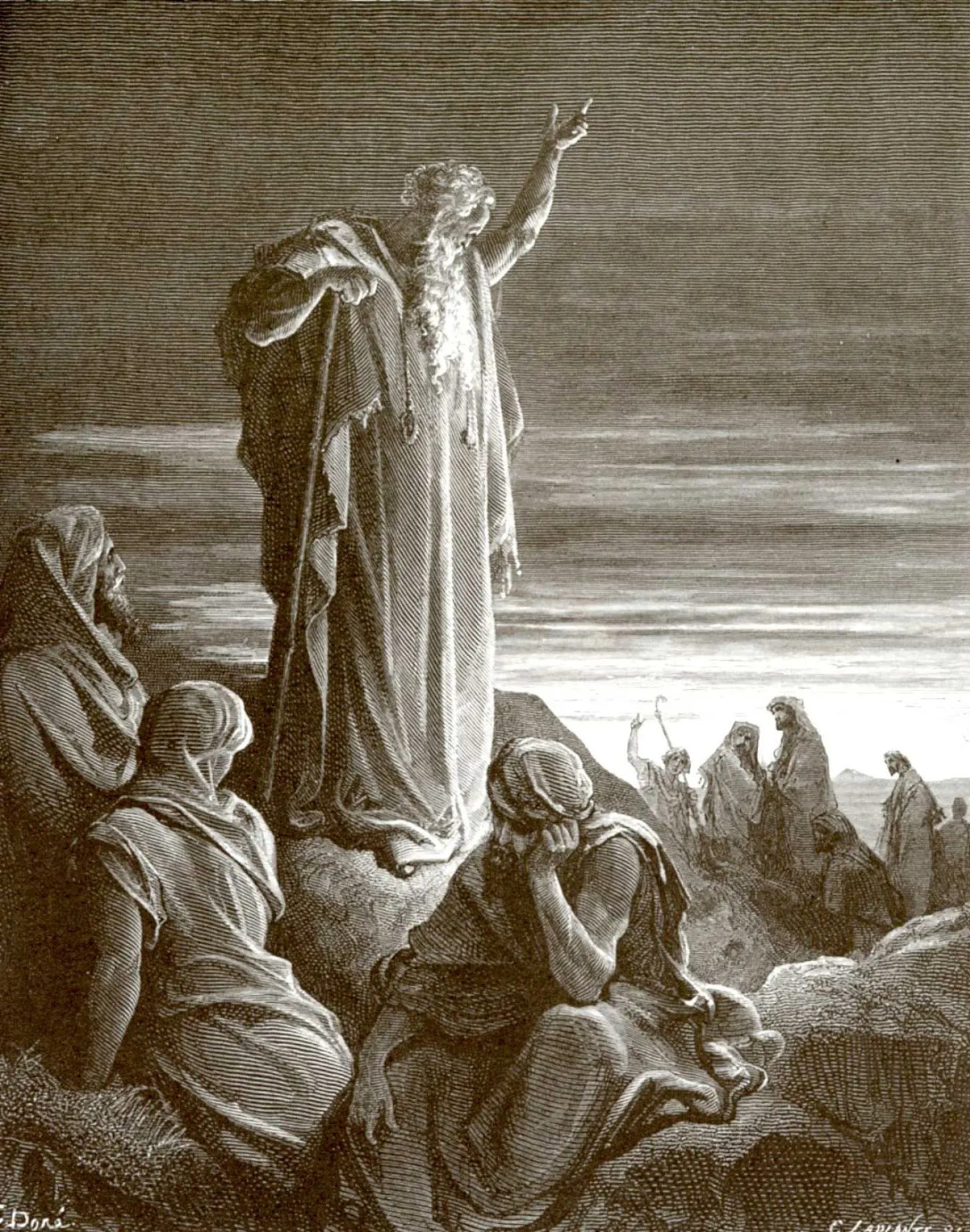 Paul Gustave Dore. Illustration to the Bible: the prophet Ezekiel