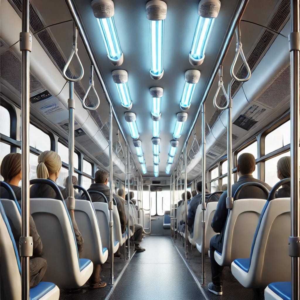 Portable UV Disinfection Device to Sanitize Public Transport