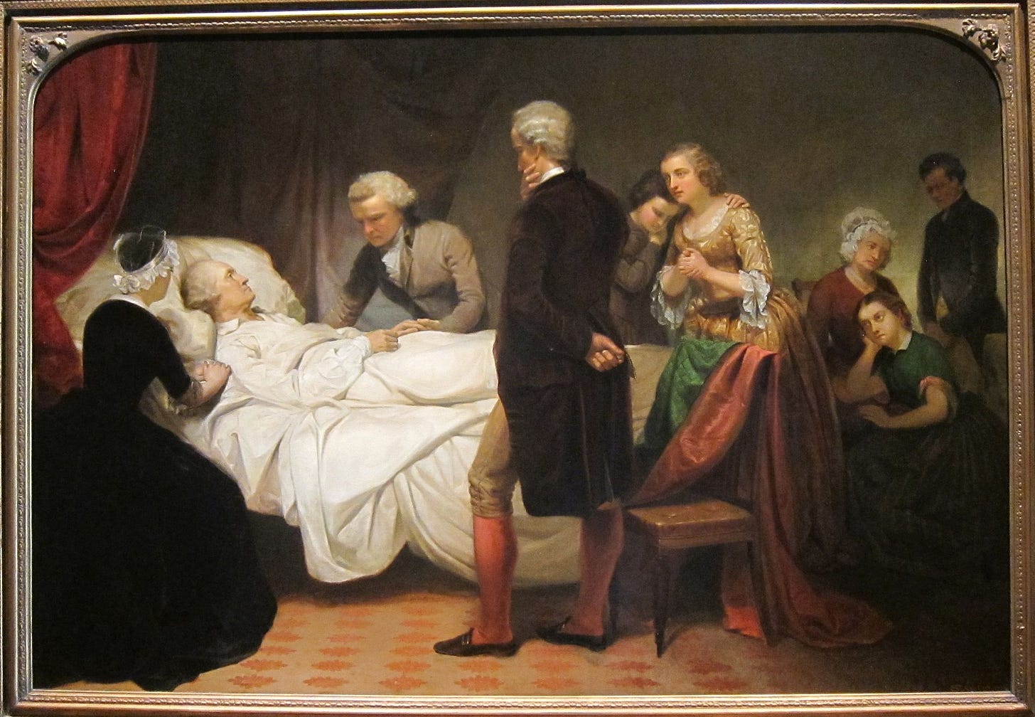 “Washington on his Deathbed” by Junius Brutus Stearns