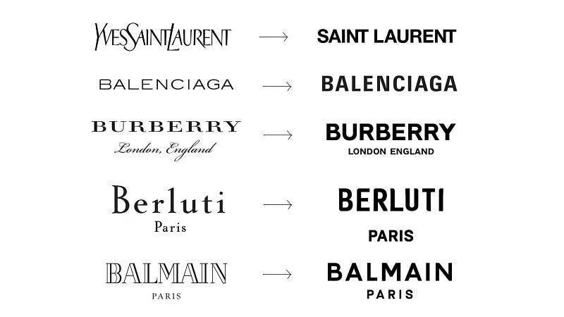 Fashion brands go all san-serif