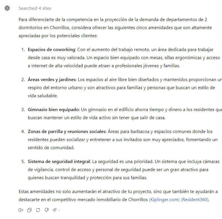 Ejemplo de ChatGPT para proyectar tendencias de mercado