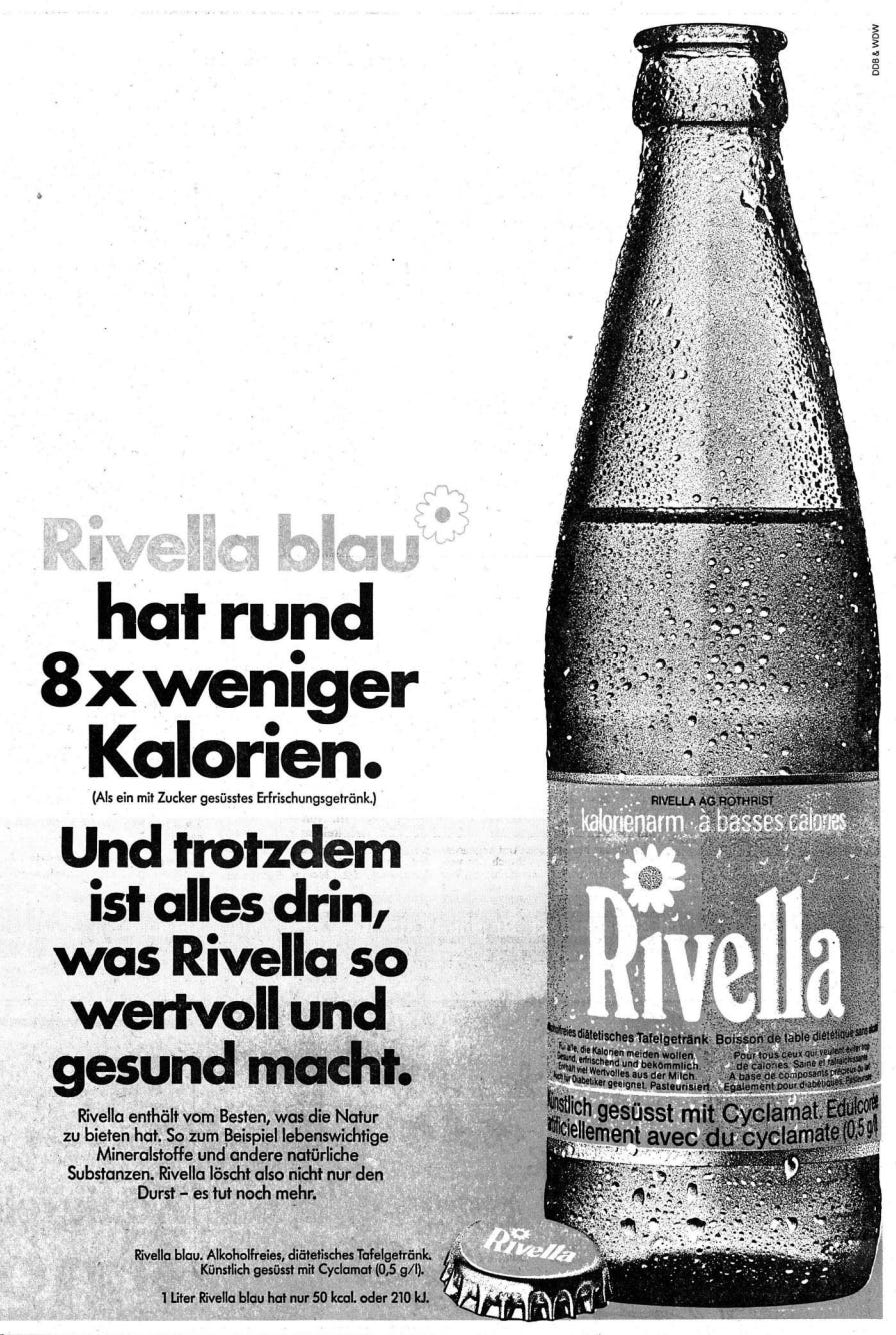 Rivella blau ad from 1980