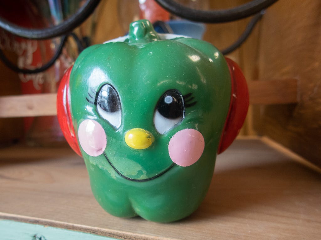 Cute green pepper