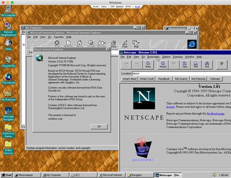 Err yes, Windows95 runs in Electron now