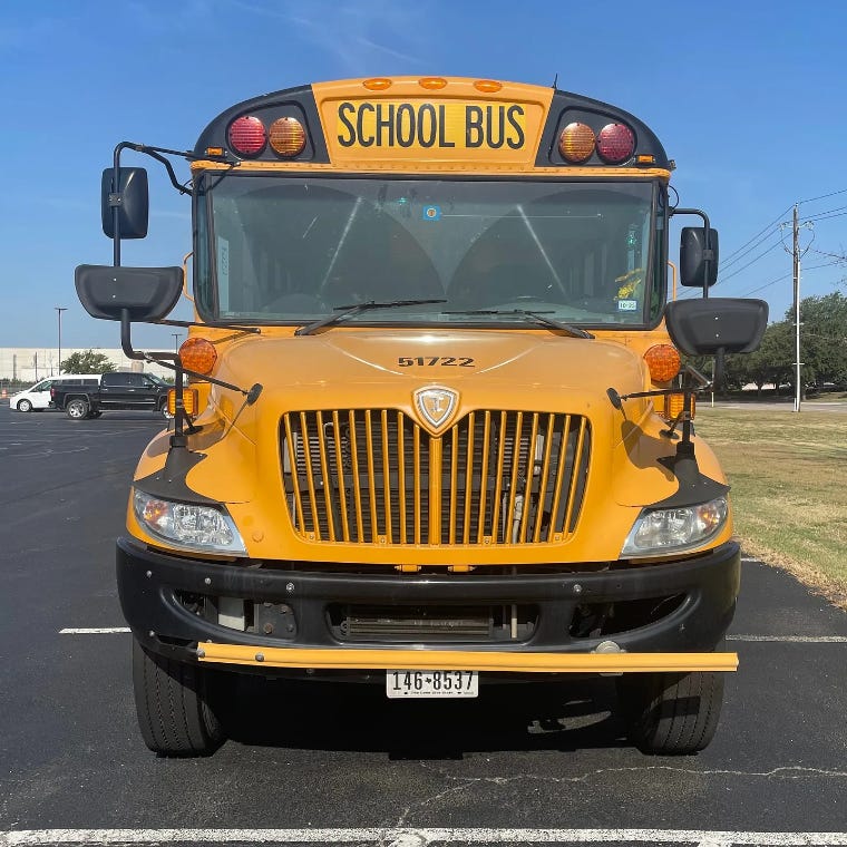 A Coppell ISD bus operated by Durham School Services