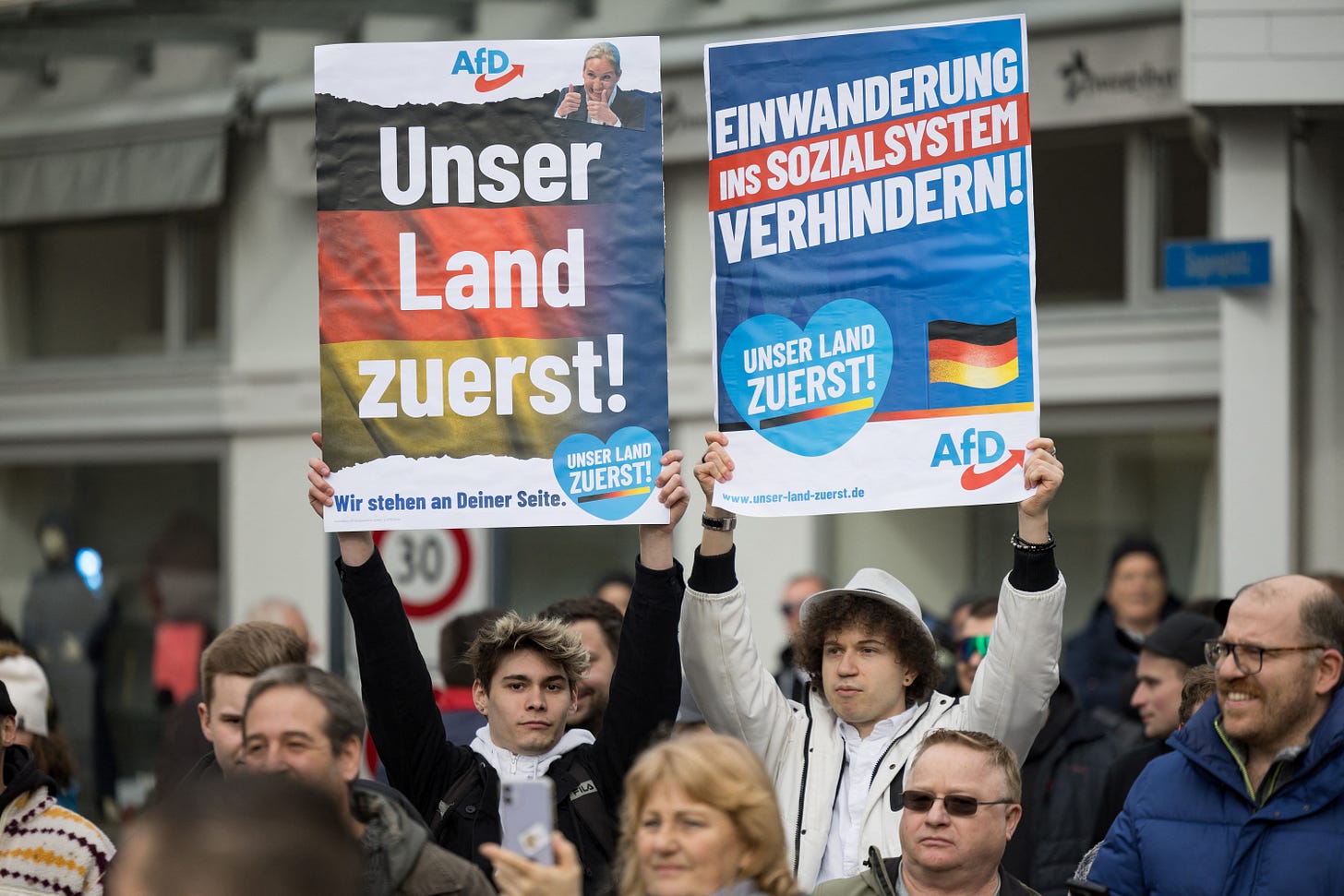 Hundreds protest at Swiss home of German far-right leader | Reuters