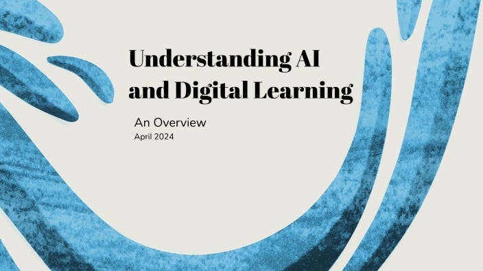 Understanding AI and Digital Learning