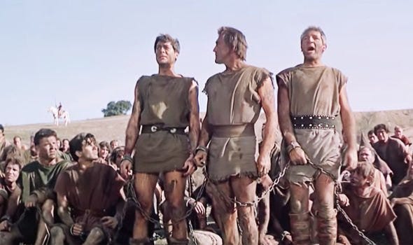 Kirk Douglas dead: I'm Spartacus scene– WATCH Hollywood legend's iconic  film moment | Films | Entertainment | Express.co.uk