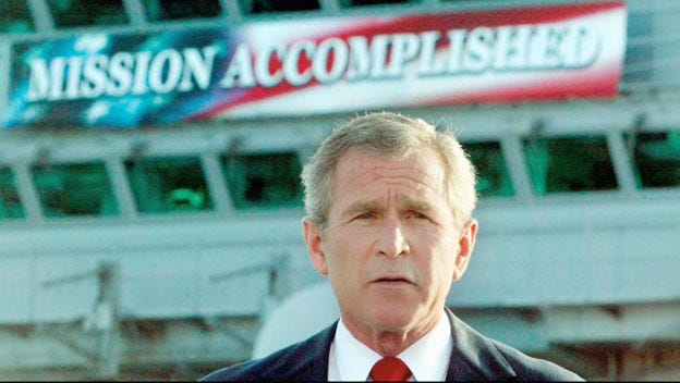 Listen to George W. Bush Declares Mission Accomplished ...