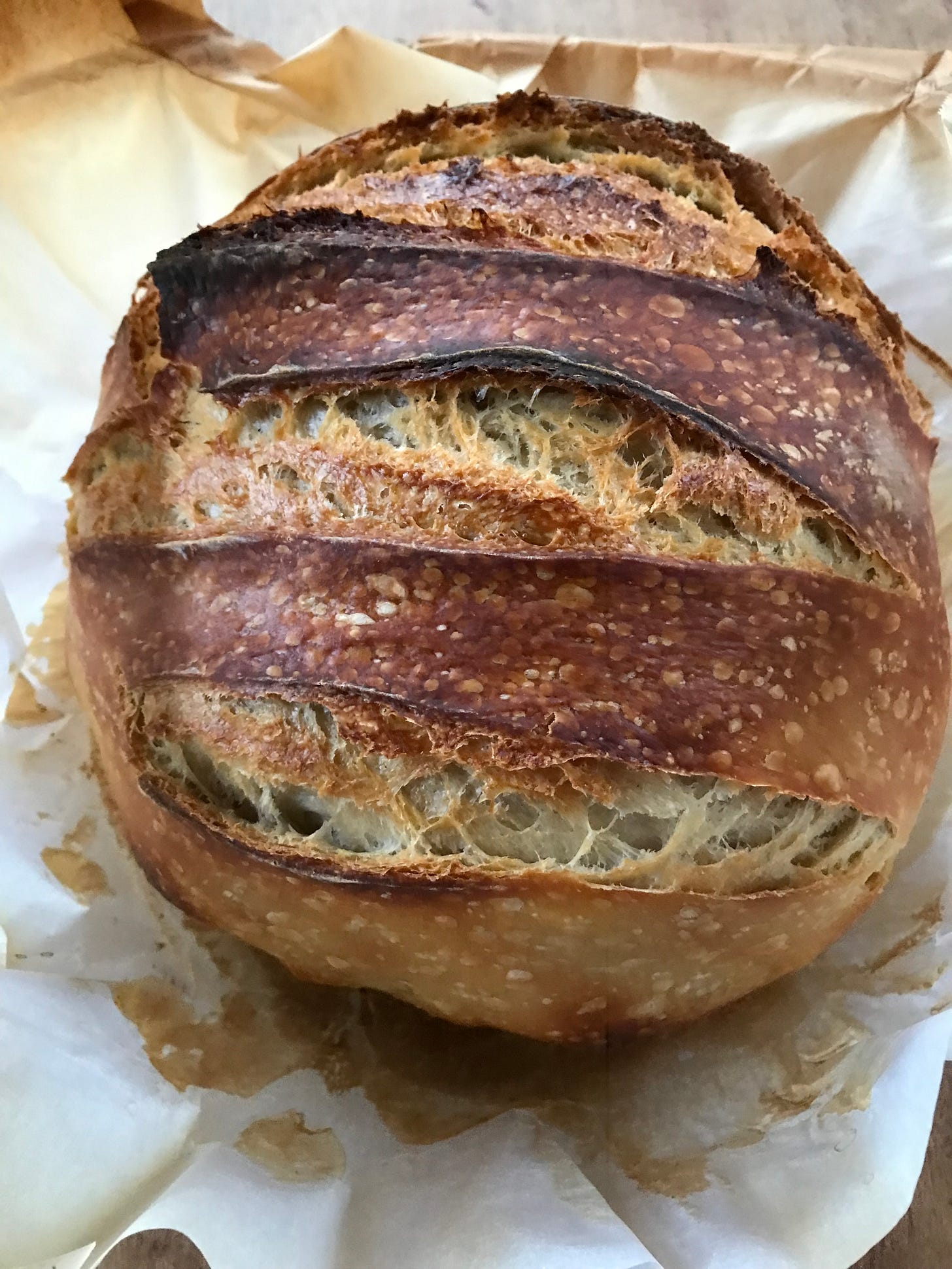 A loaf of sourdough bread