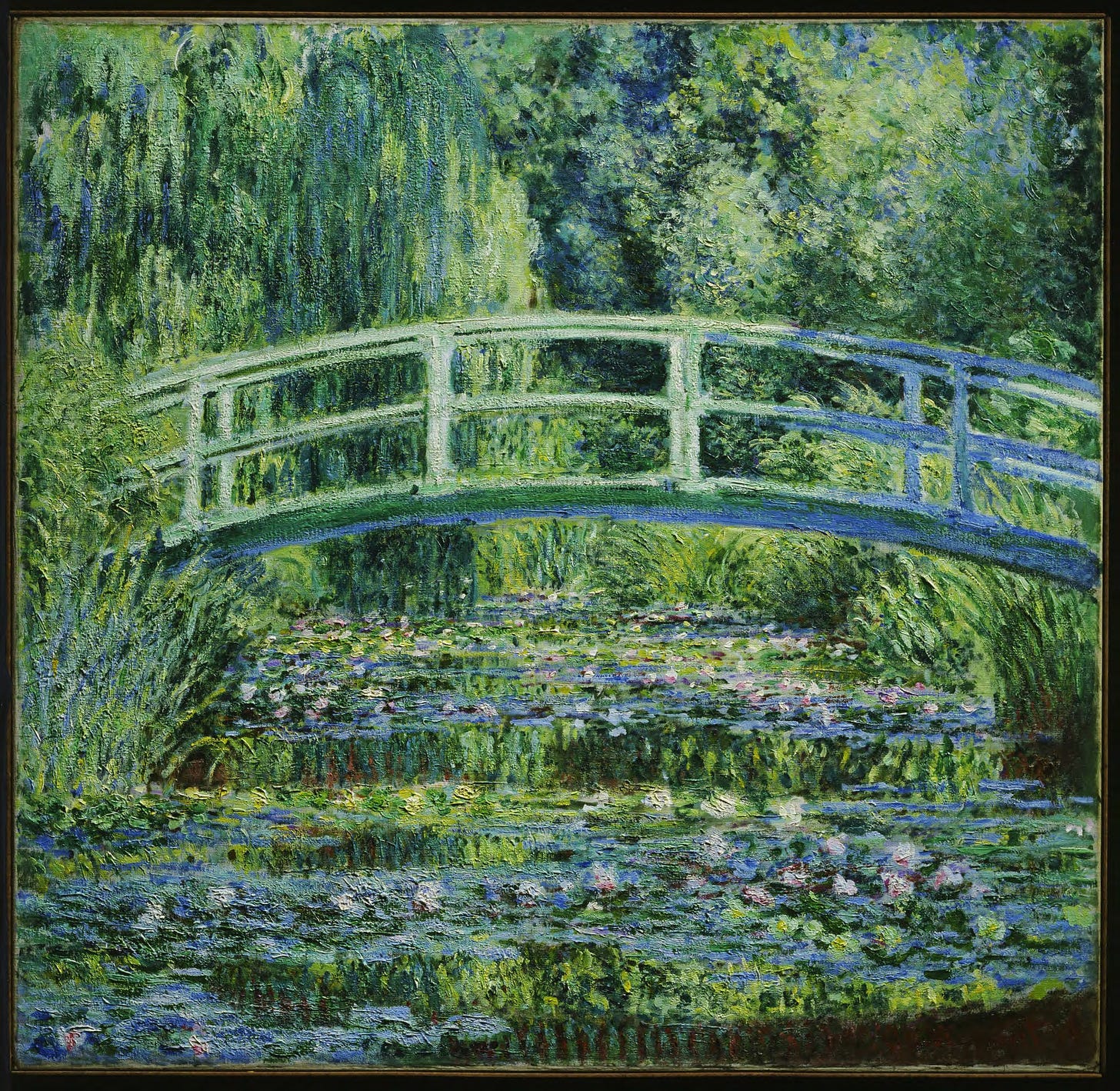 Water Lilies and Japanese Bridge (y1972-15)