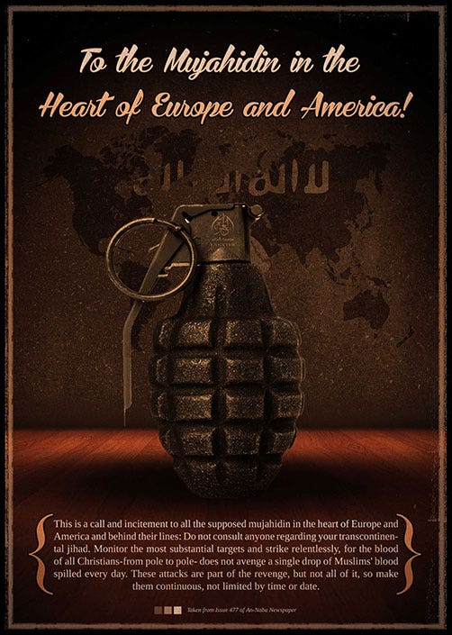 Islamic State propaganda poster. - ALLOW IMAGES