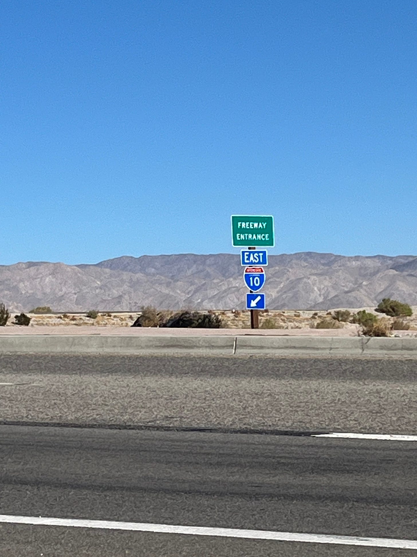 morning truck stop view in California