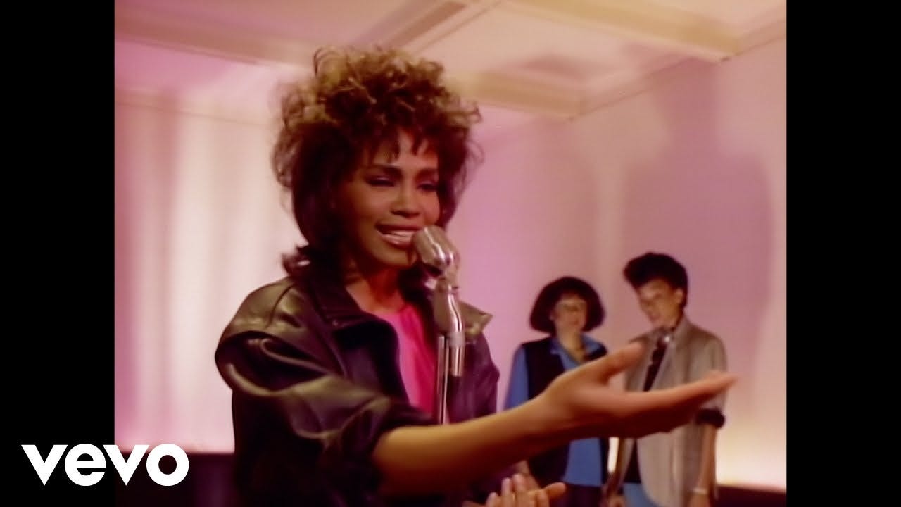 Screenshot of Whitney Houston's "You Give Good Love" music video