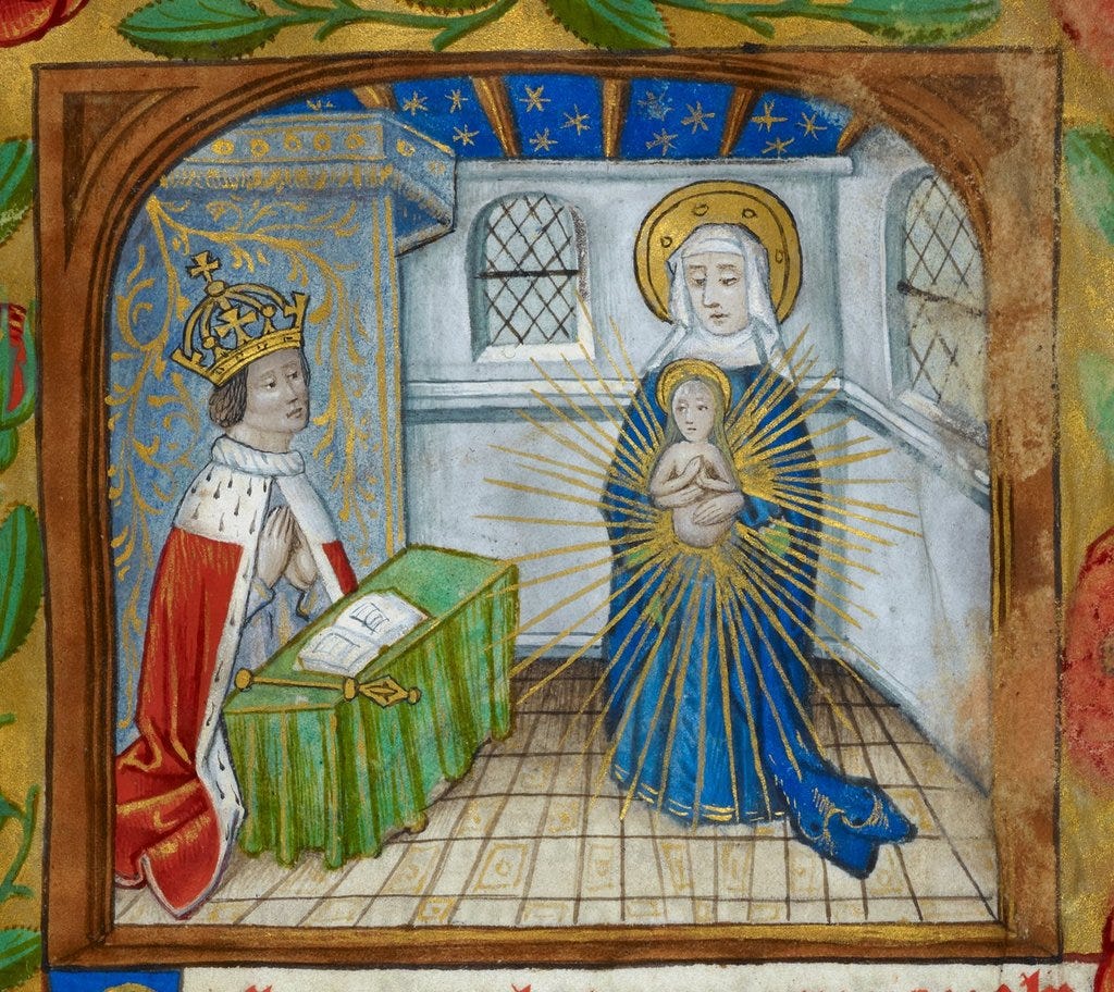 Immaculate Conception and Henry VII from BL Royal 2 A XIX, f. 2 - PICRYL -  Public Domain Media Search Engine Public Domain Search