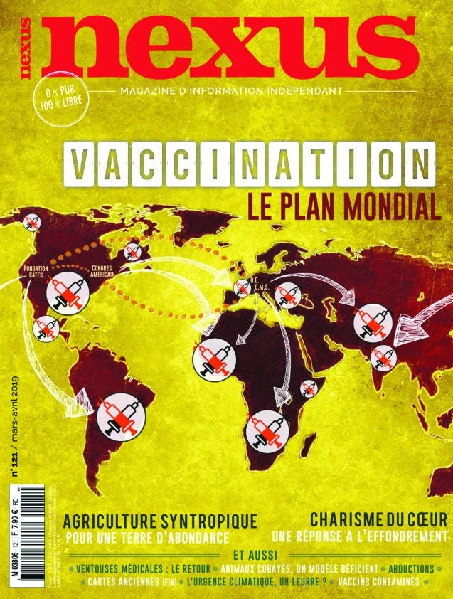 Ένα άρθρο βόμβα του Γαλλικού περιοδικού Nexus: «εμβόλια ένα παγκόσμιο σχέδιο» – απο το Μάρτιο του 2019, προβλέπει τα πάντα με λεπτομέρειες!