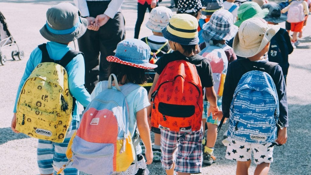 A stock photo of elementary school students.