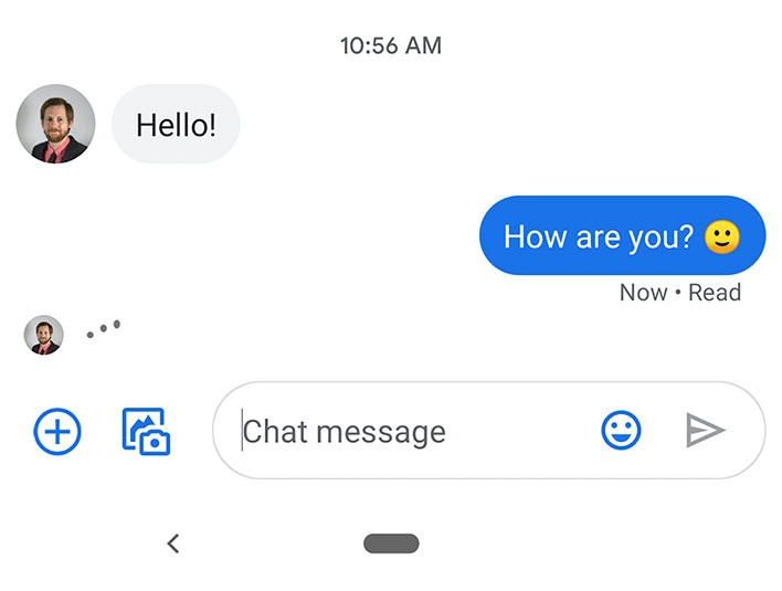 kinda hate that typing indicator, Why didn't they put it in a bubble at  least? Does anyone feel the same? : r/GoogleMessages