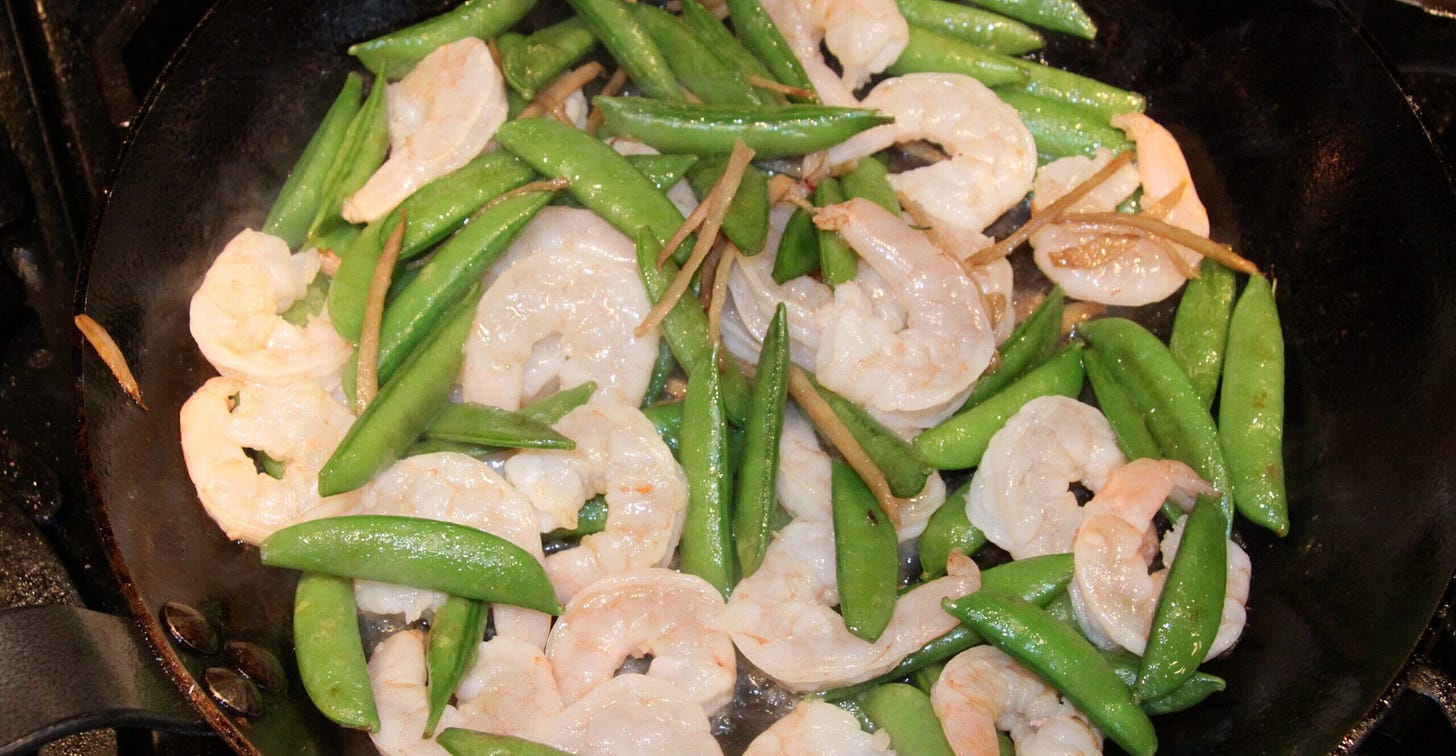GINGERED STIR FRY SHRIMPS