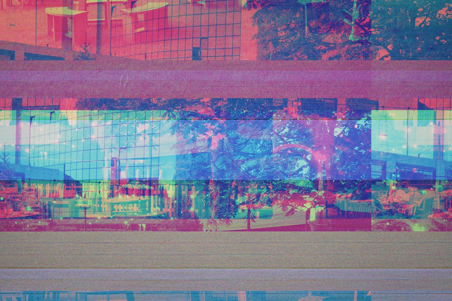 Free Glitched Photo of Street in City Stock Photo