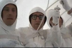 Woody Allen dressed as a sperm