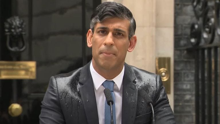 Rishi Sunak jokes he's 'avoided pneumonia' after wet election launch - as  he explains Downing Street call to Yorkshire voters at Wetherspoon's |  Politics News | Sky News