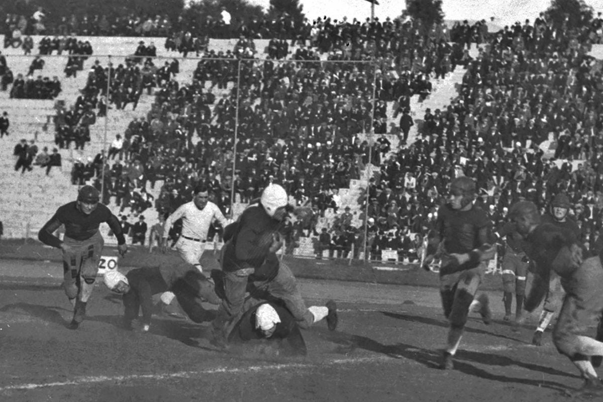 Gonzaga dropped a 21-13 game to undefeated West Virginia on Christmas Day 1922 in San Diego.  (Courtesy/Gonzaga athletics)