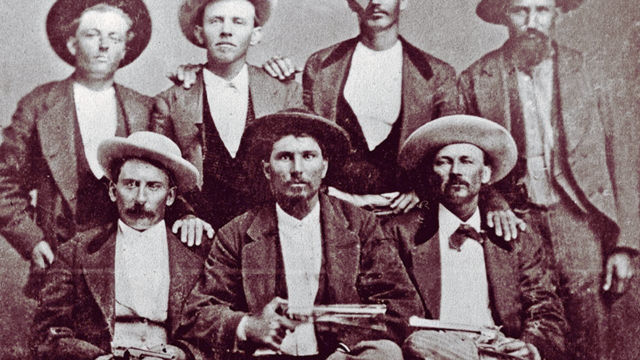 Photo of the Clements brothers and other Texas cowboys, possibly circa 1871