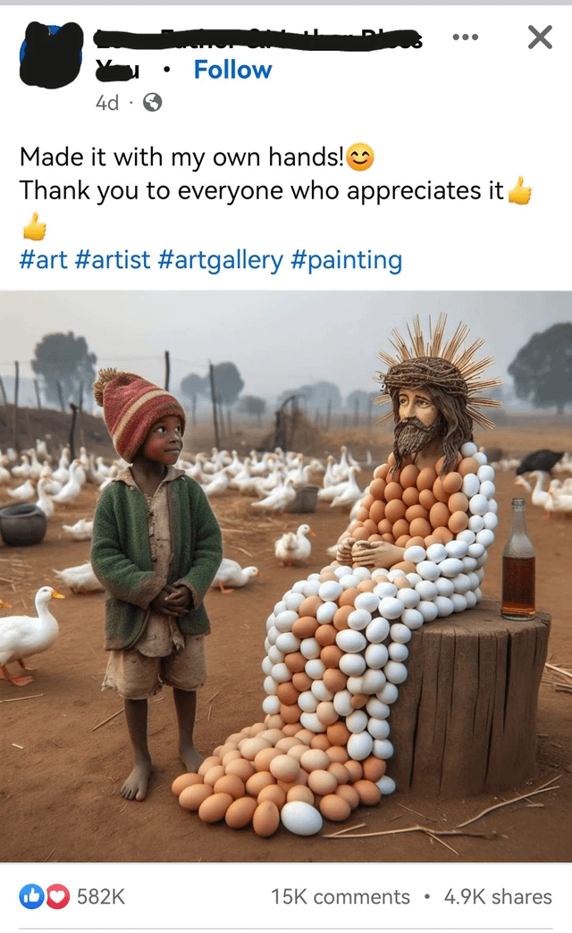 r/ChatGPT - Egg Jesus is not real, he cant hurt you.