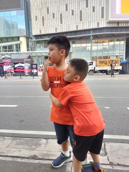 Miguel and Rafa having a good time in BGC