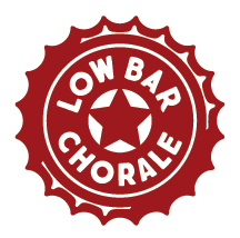 Low Bar Chorale's red logo