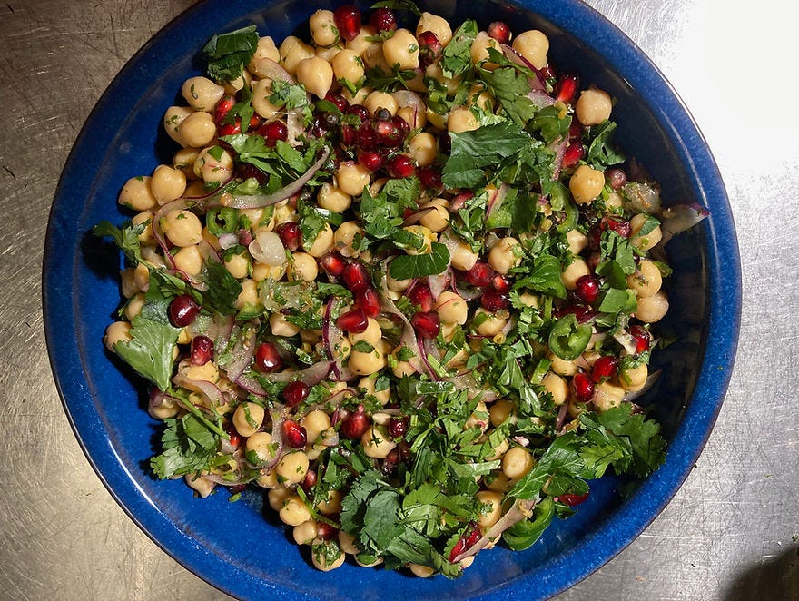 Spiced Chickpeas with Lemon and Mint
