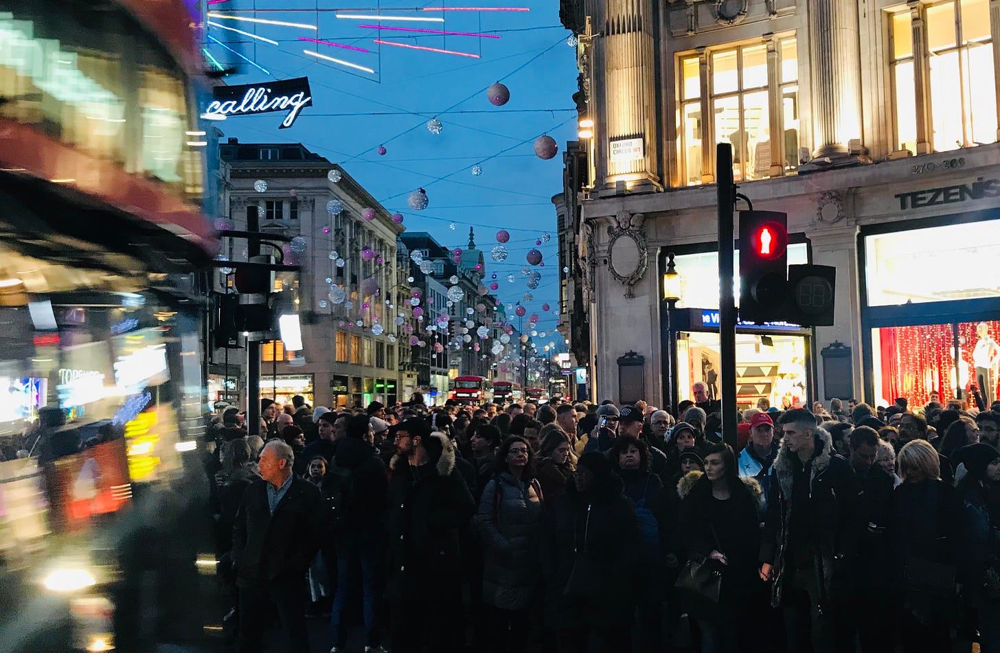 Shoppers on Oxford Street London