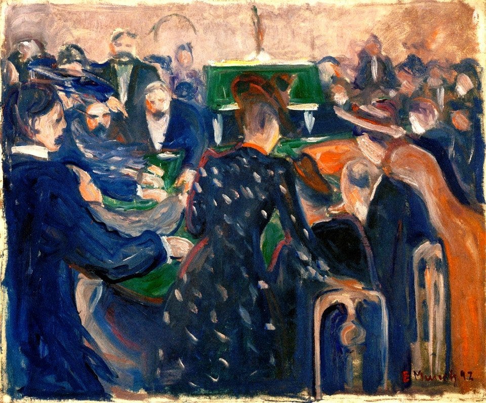 Edvard Munch - Gamblers in Monte Carlo - Free Stock Illustrations ...