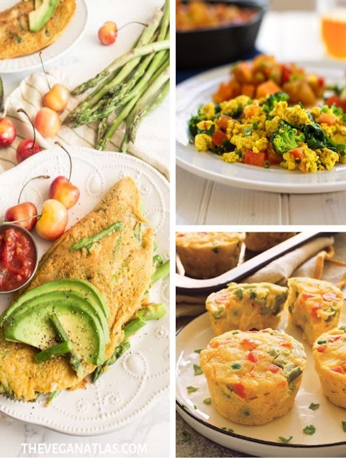 Vegan eggless egg dishes