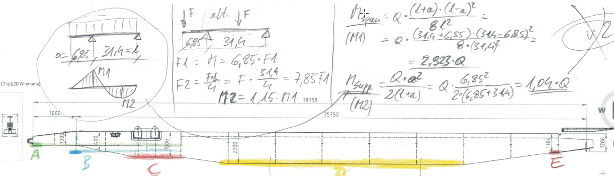 A scan of my simple hand made engineering calculations
