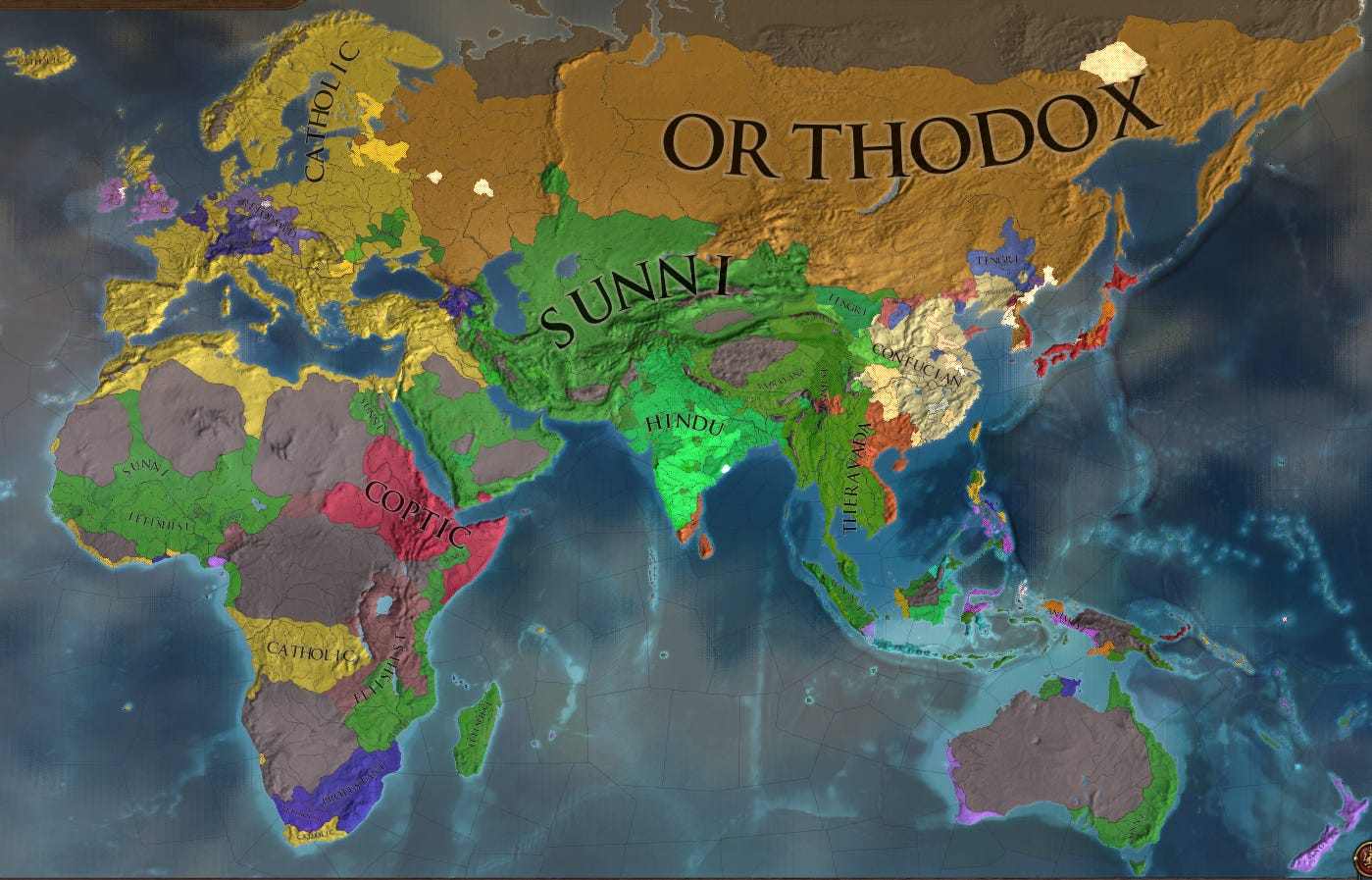 Most cursed religion map I've ever seen : r/eu4